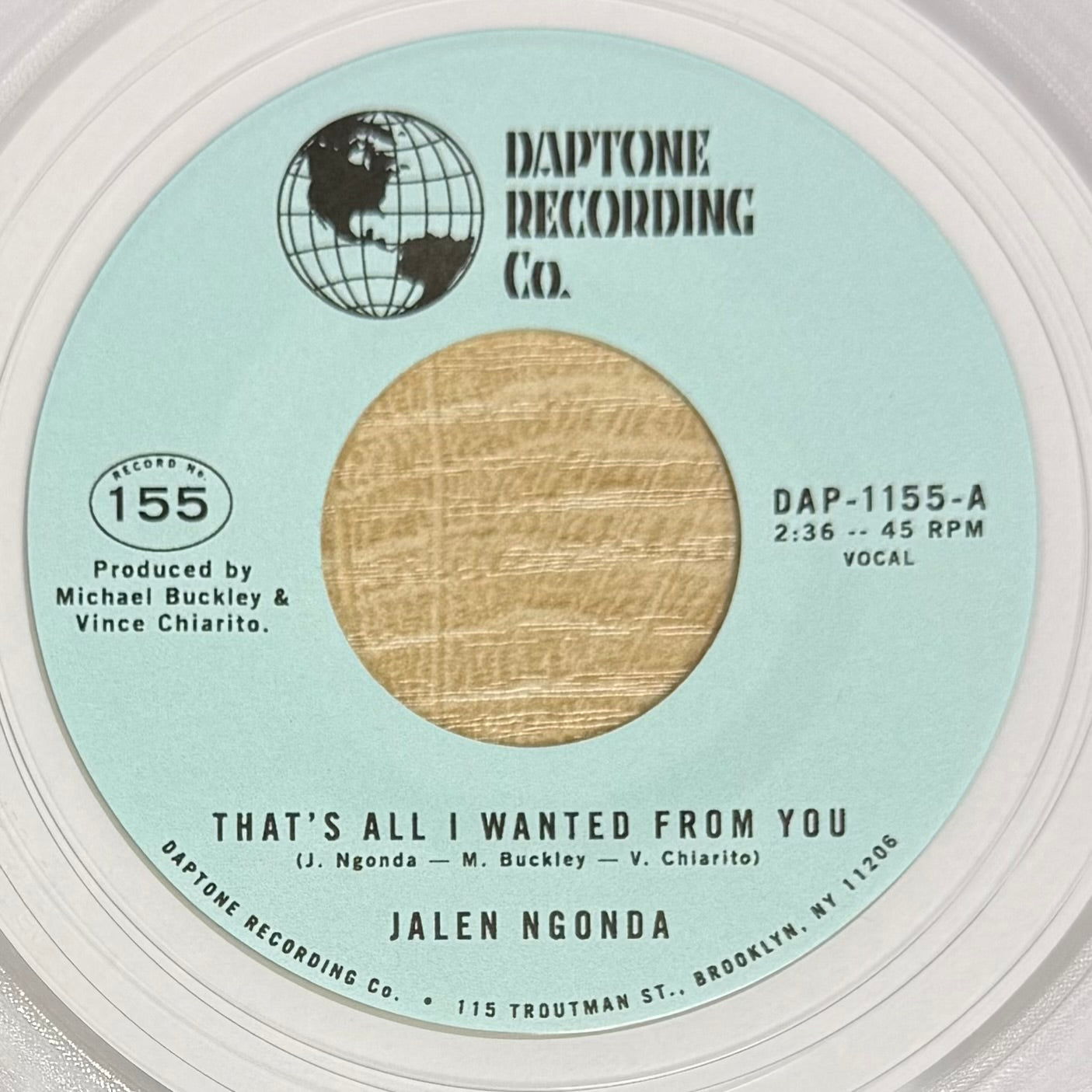 Jalen Ngonda - That's All I Wanted From You b/w So Glad I Found You (Clear Vinyl) (7")