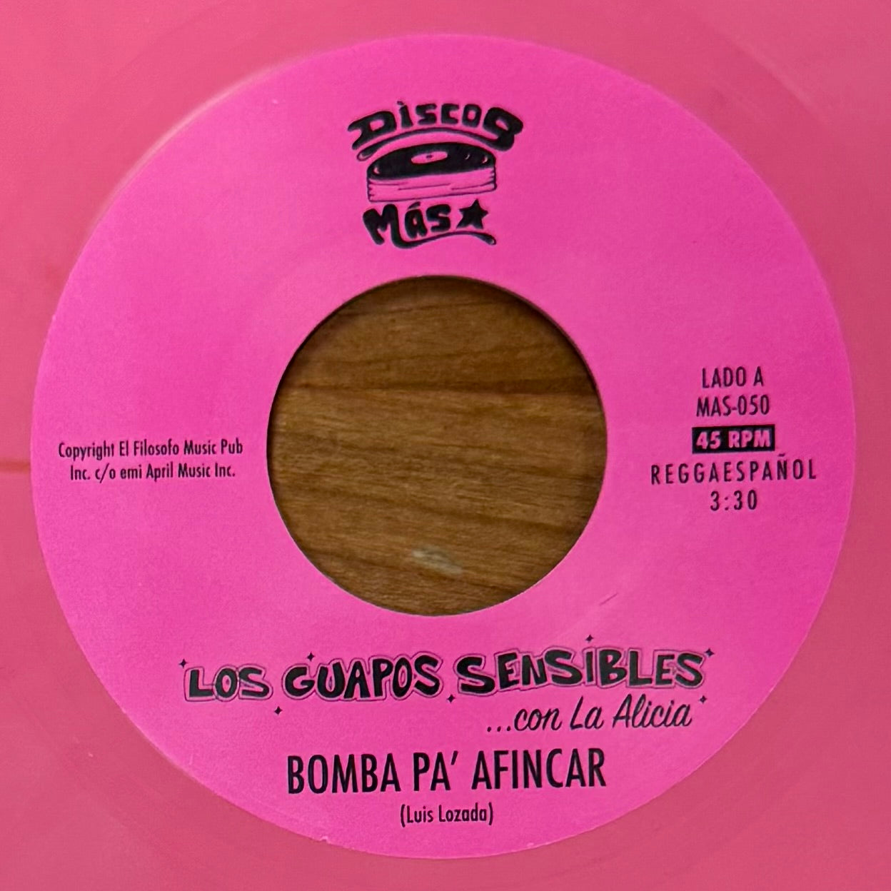 Los Guapos Sensibles w/ La Alicia - Bomba Pa' Afincar b/w Sabor A Mi (Pink Vinyl) (7")