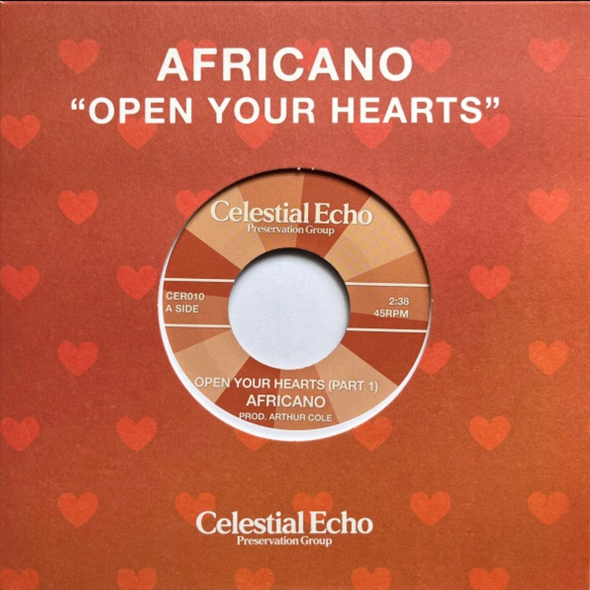 Africano - Open Your Hearts (Part 1) b/w (Part 2) (7")