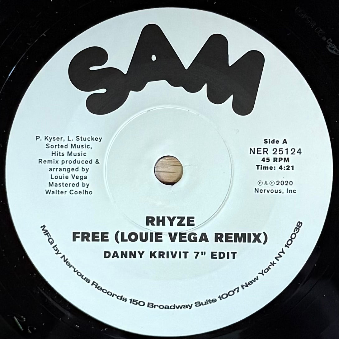 Rhyze - Free (Louie Vega Remix) b/w John Davis & The Monster Orchestra - Love Magic (7")