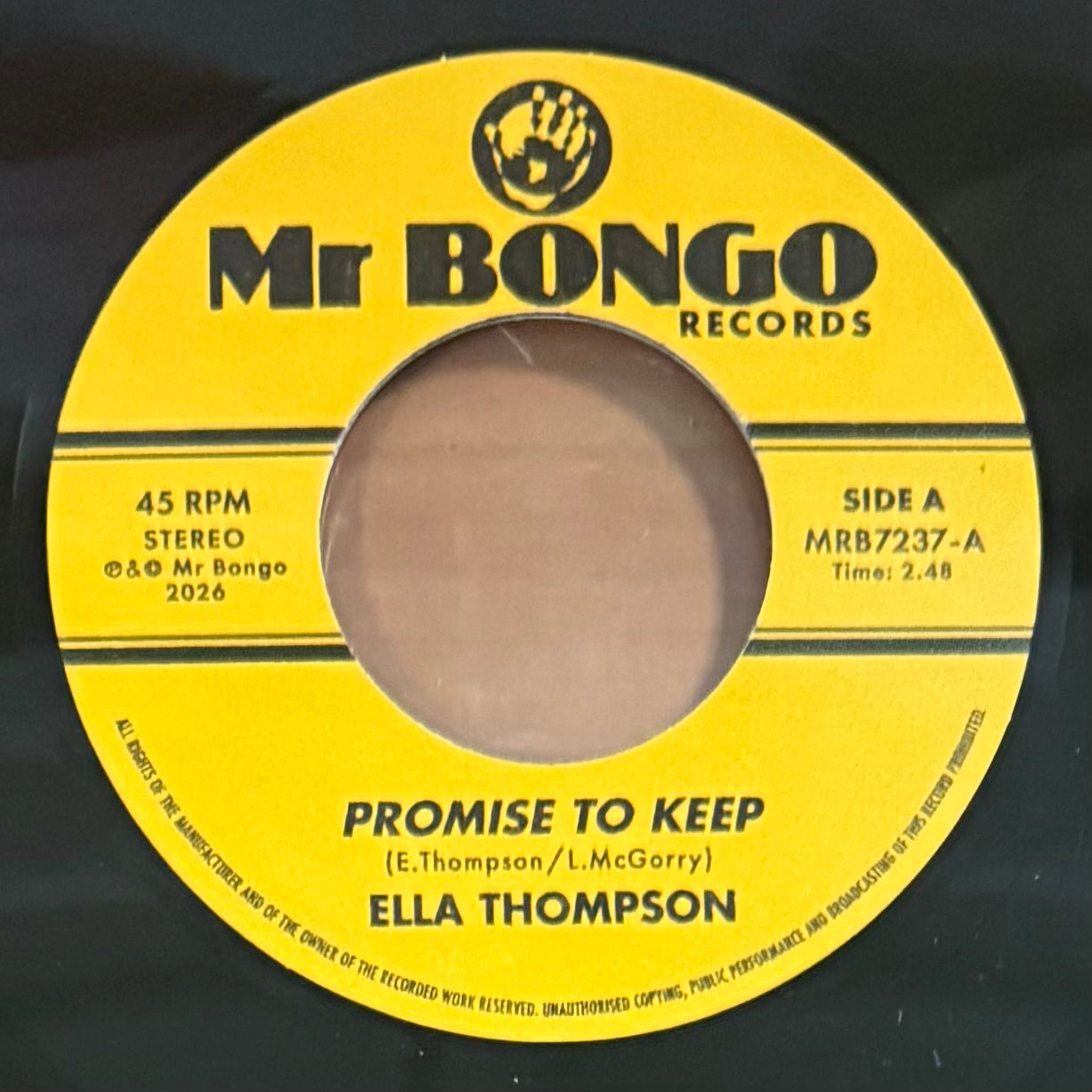 Ella Thompson - Promise to Keep b/w Change of Heart (7")