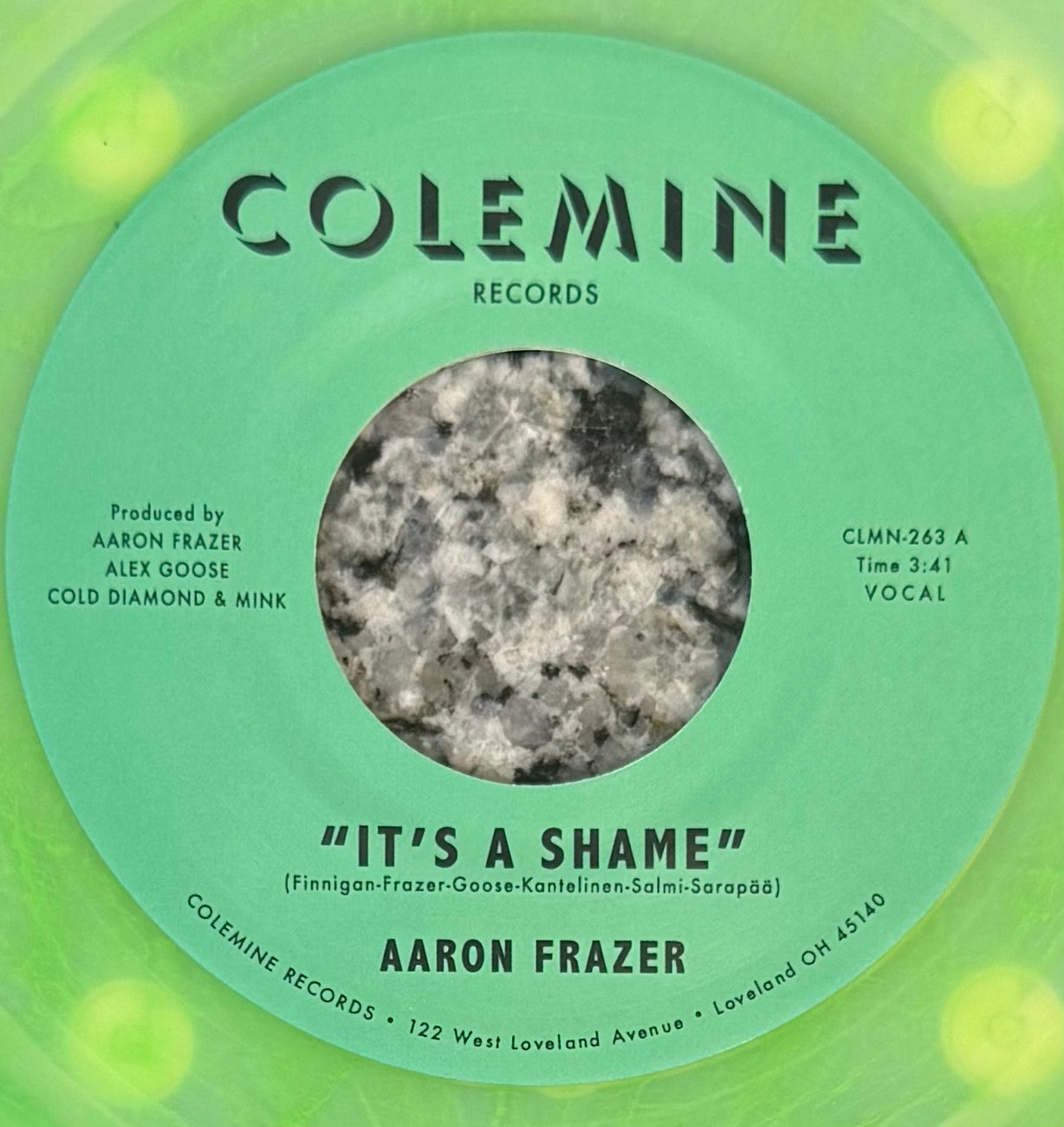 Aaron Frazer - It's A Shame b/w The Fool (Natural w/ Green Swirl) Vinyl) (7")