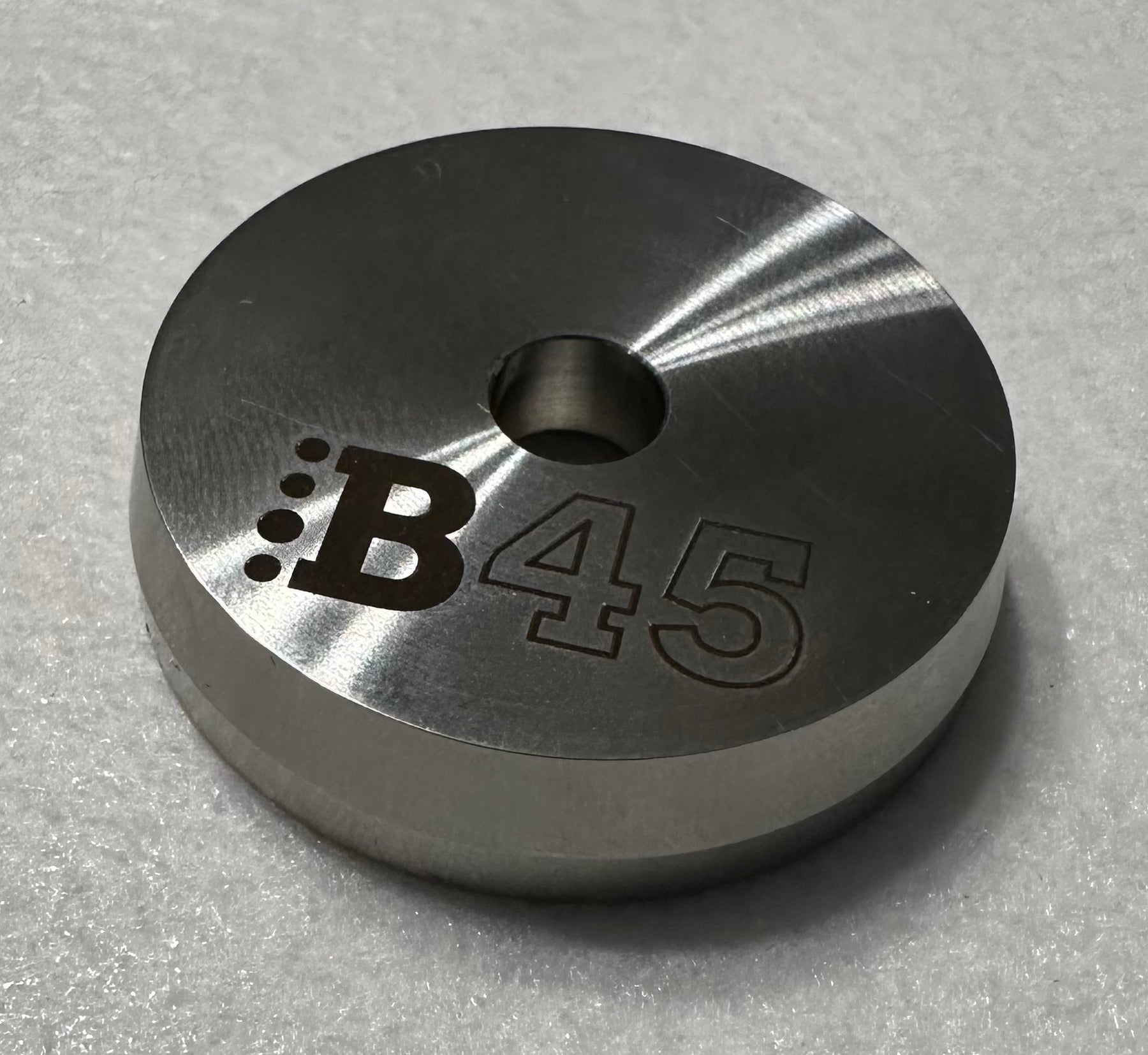 45 Adapter - B45 Logo - Sure Shot Model 8 - Stainless Steel