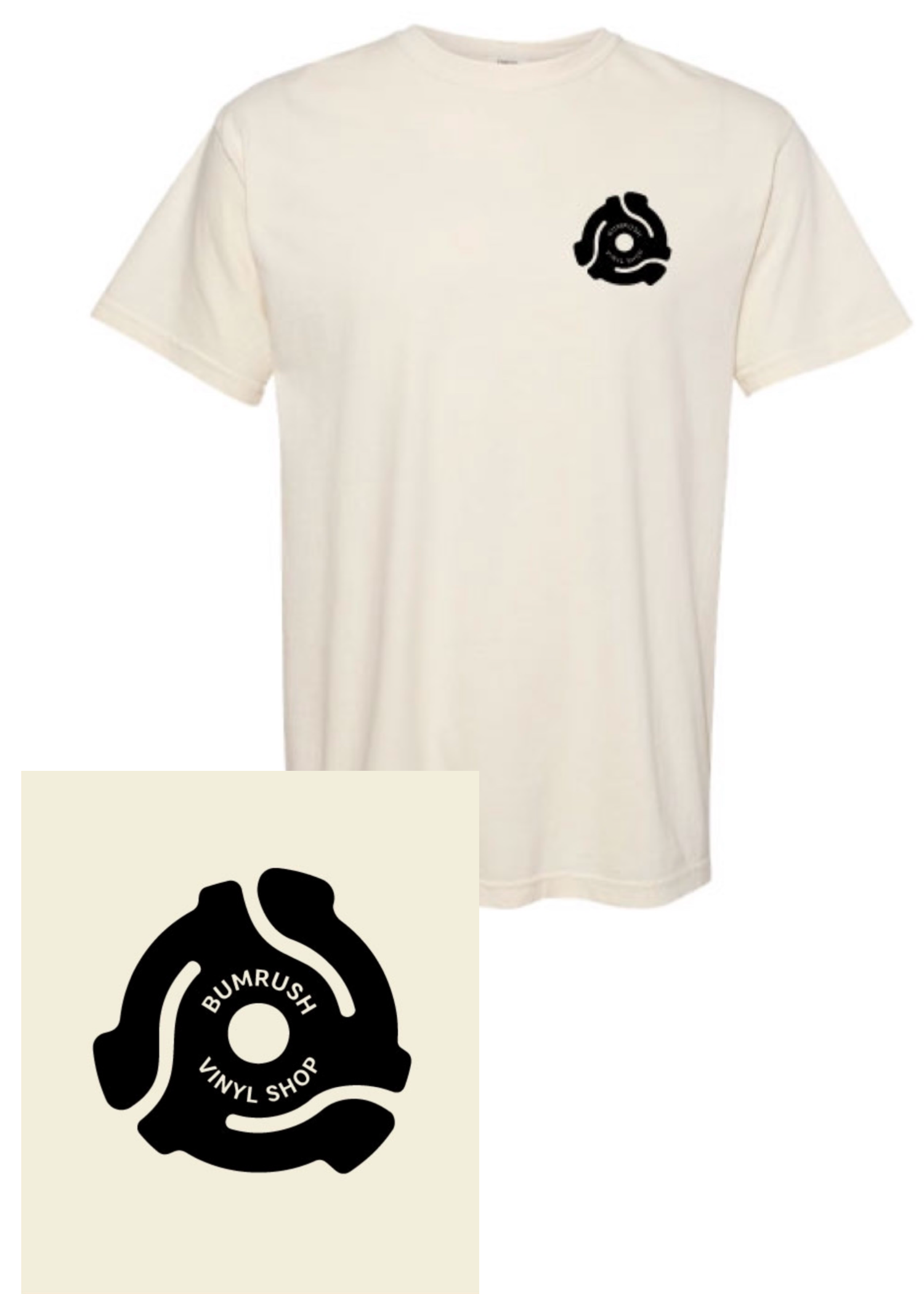 45 Adapter Tee Shirt - Ivory w/ Black