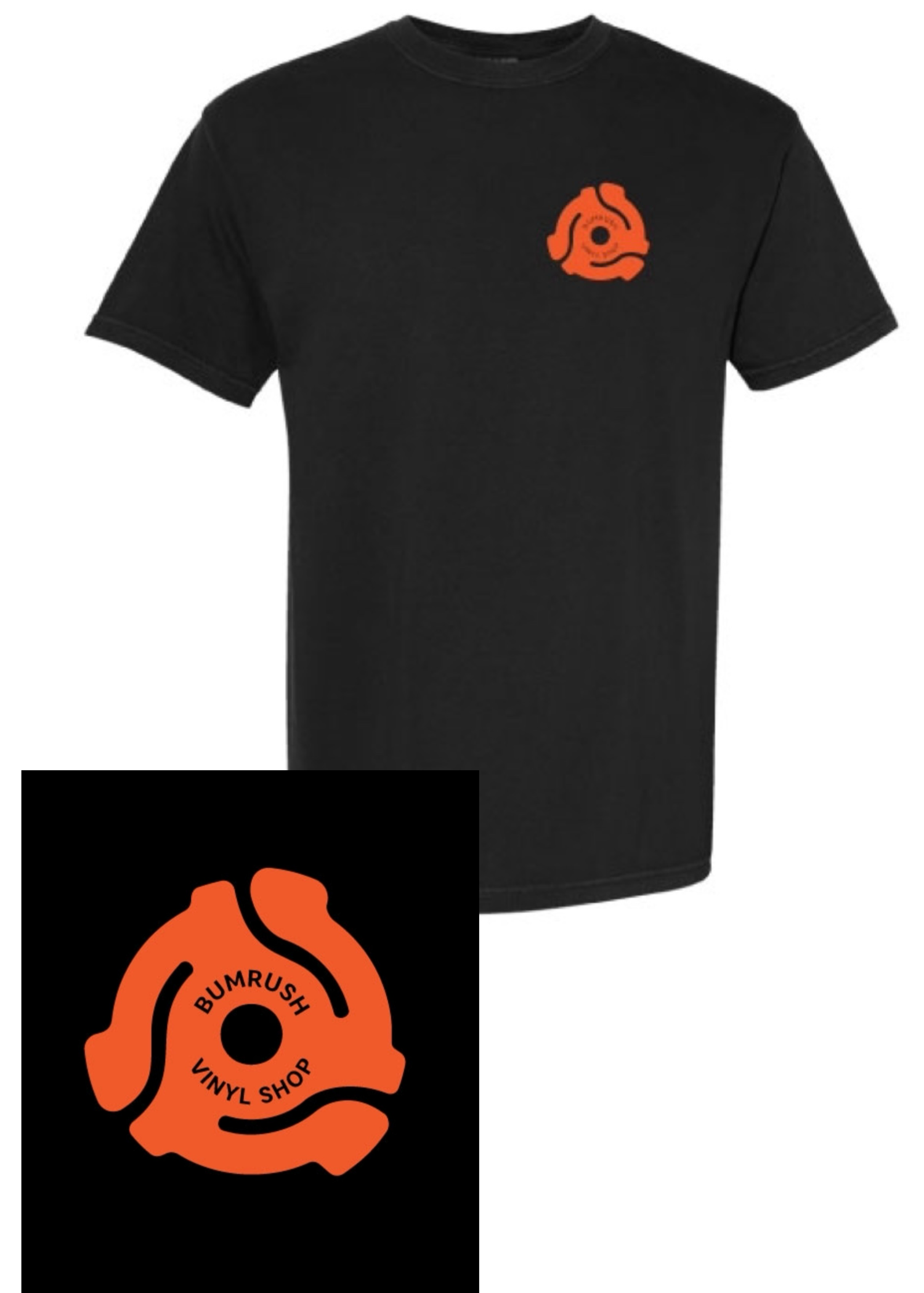 45 Adapter Tee Shirt - Black w/ Red