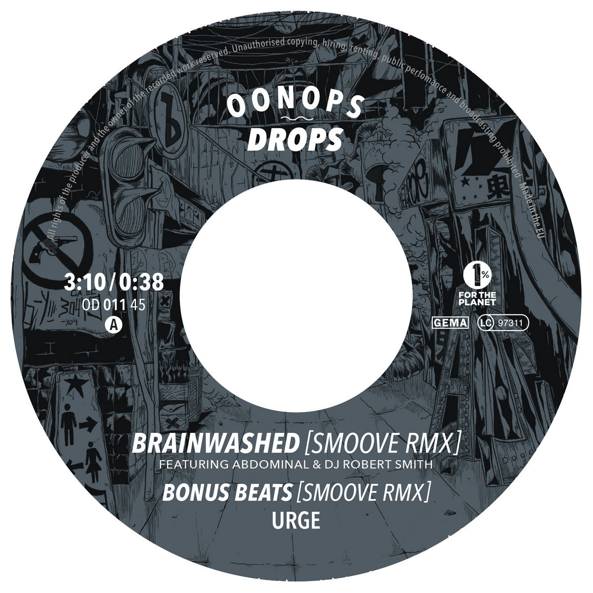 Urge feat. Abdominal & DJ Robert Smith - Brainwashed (Smoove Remix) b/w Brainwashed