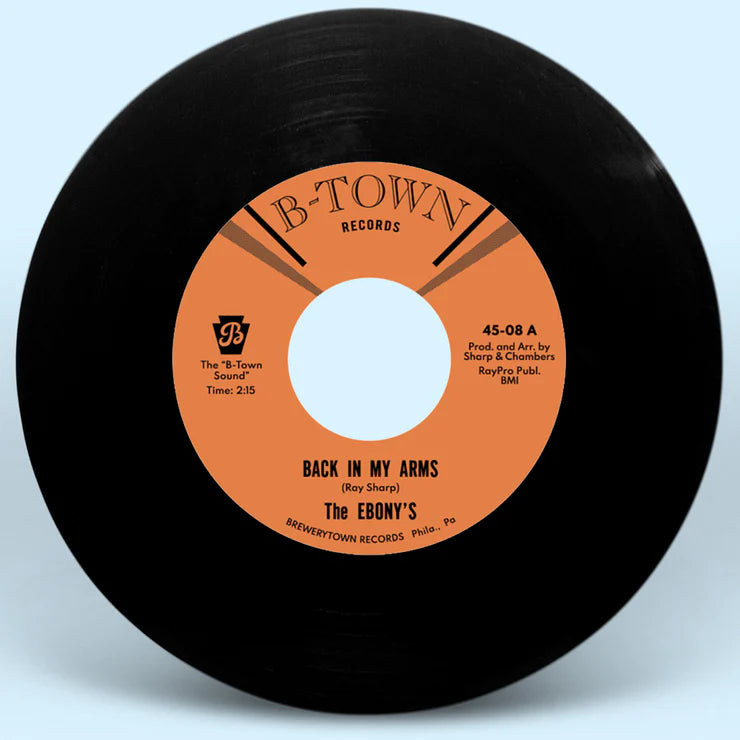 Ebonys, The - Back In My Arms b/w I Can't Help But Love You