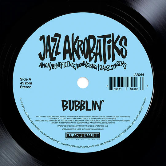 Jazz Akrobatiks (Awon, Beneficence & Doodlebug) - Bubblin' b/w Inst. (