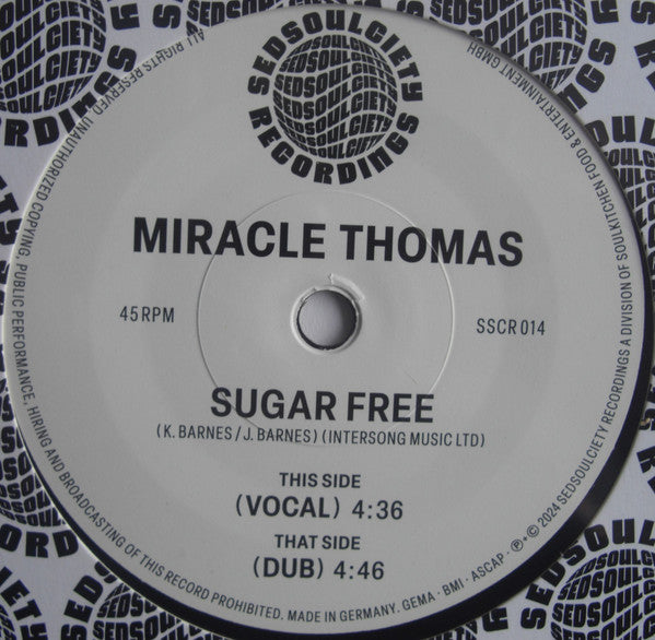Miracle Thomas - Sugar Free b/w Dub