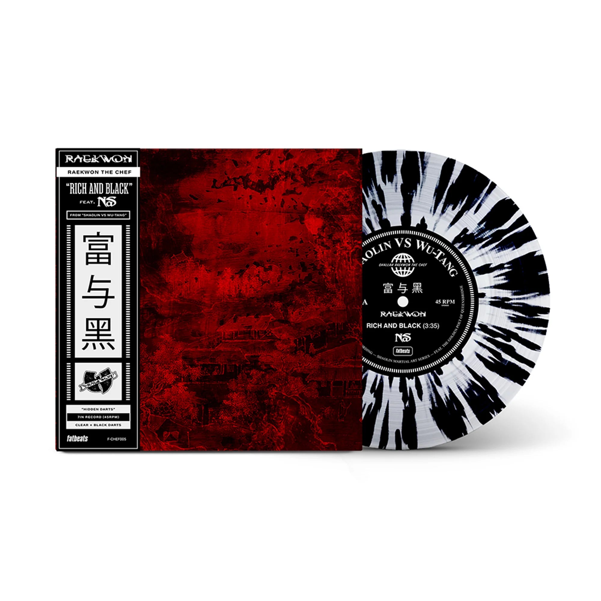 Raekwon - Rich & Black b/w Snake Pond & Crane Style (Splatter Vinyl w/ OBI) (7")