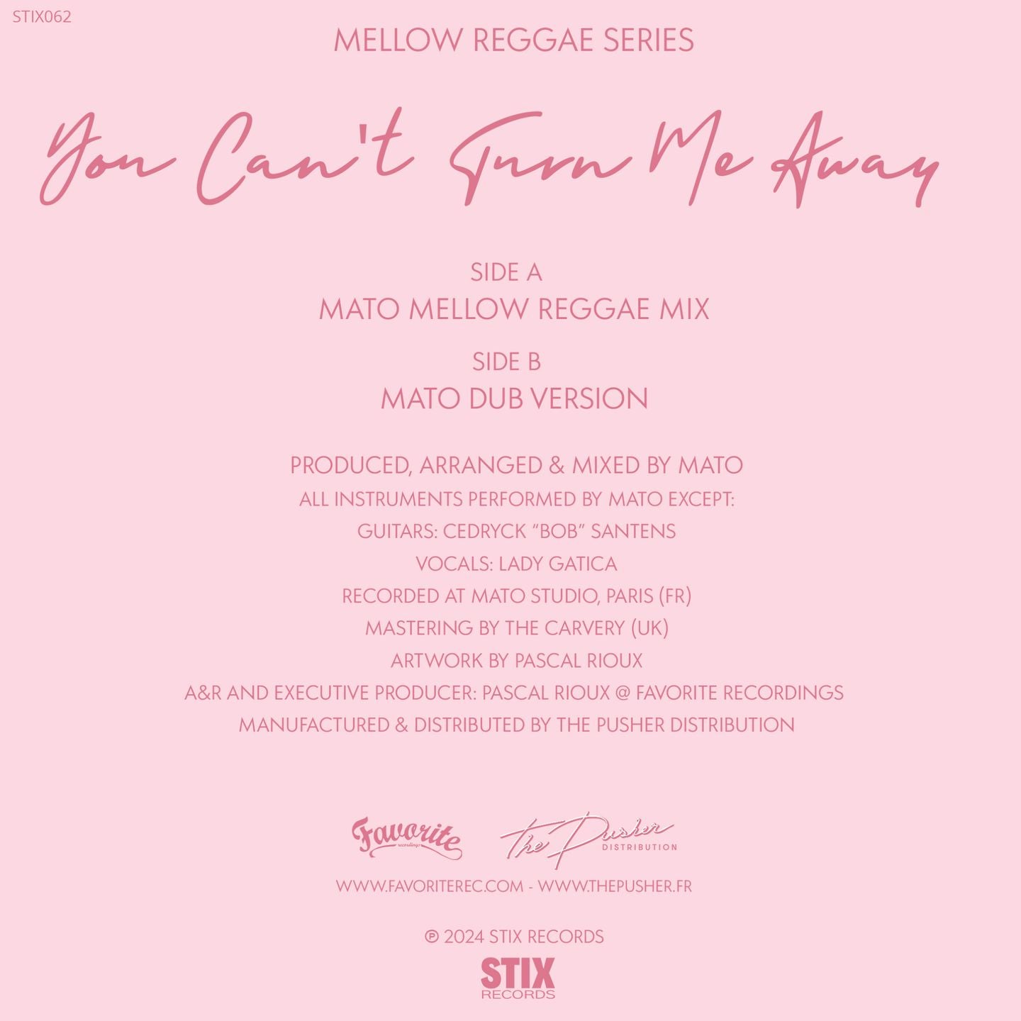 Mato - You Can't Turn Me Away b/w Dub Version