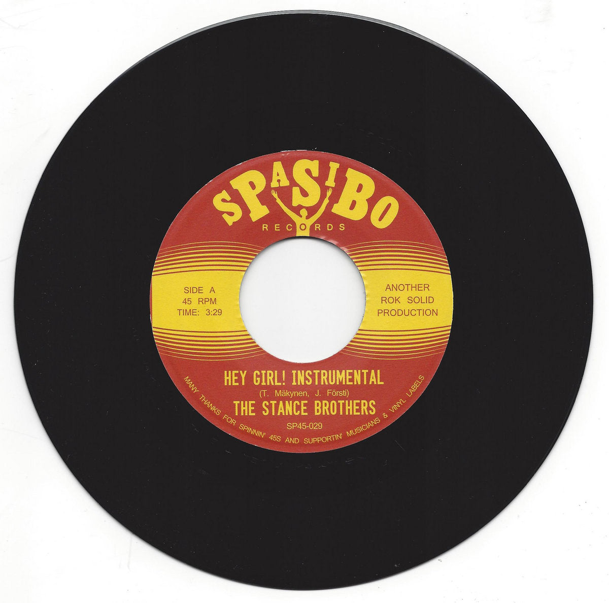 Stance Brothers, The - Hey Girl! b/w I'll Find You