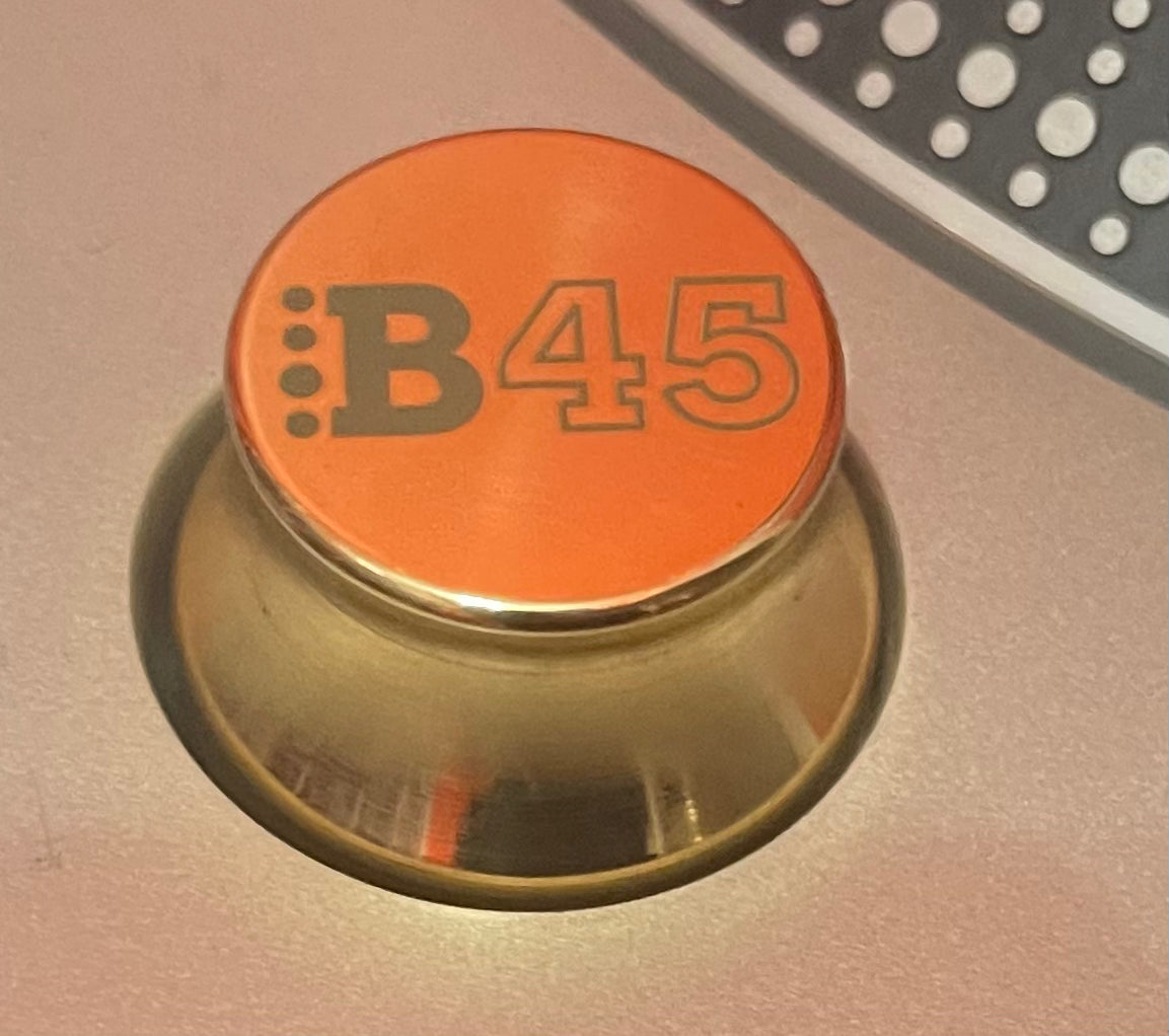 45 Adapter - B45 Logo - Sure Shot Model 5 - Brass