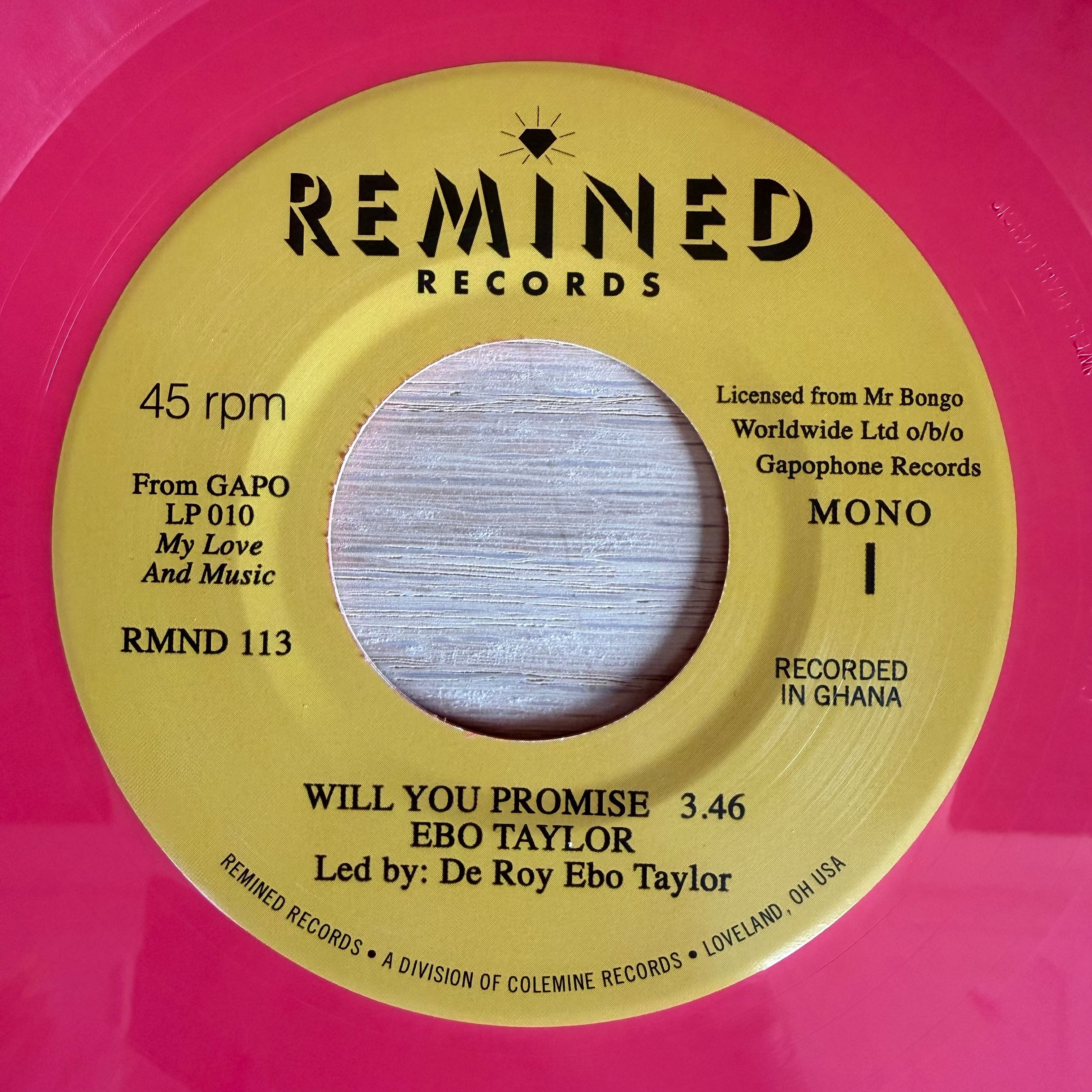 Ebo Taylor - Will You Promise b/w Maye Omama (Pink Vinyl) (7")