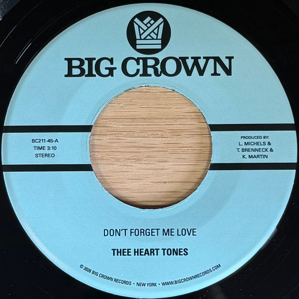 Thee Heart Tones - Don't Forget Me Love b/w Sing Your Song (7")