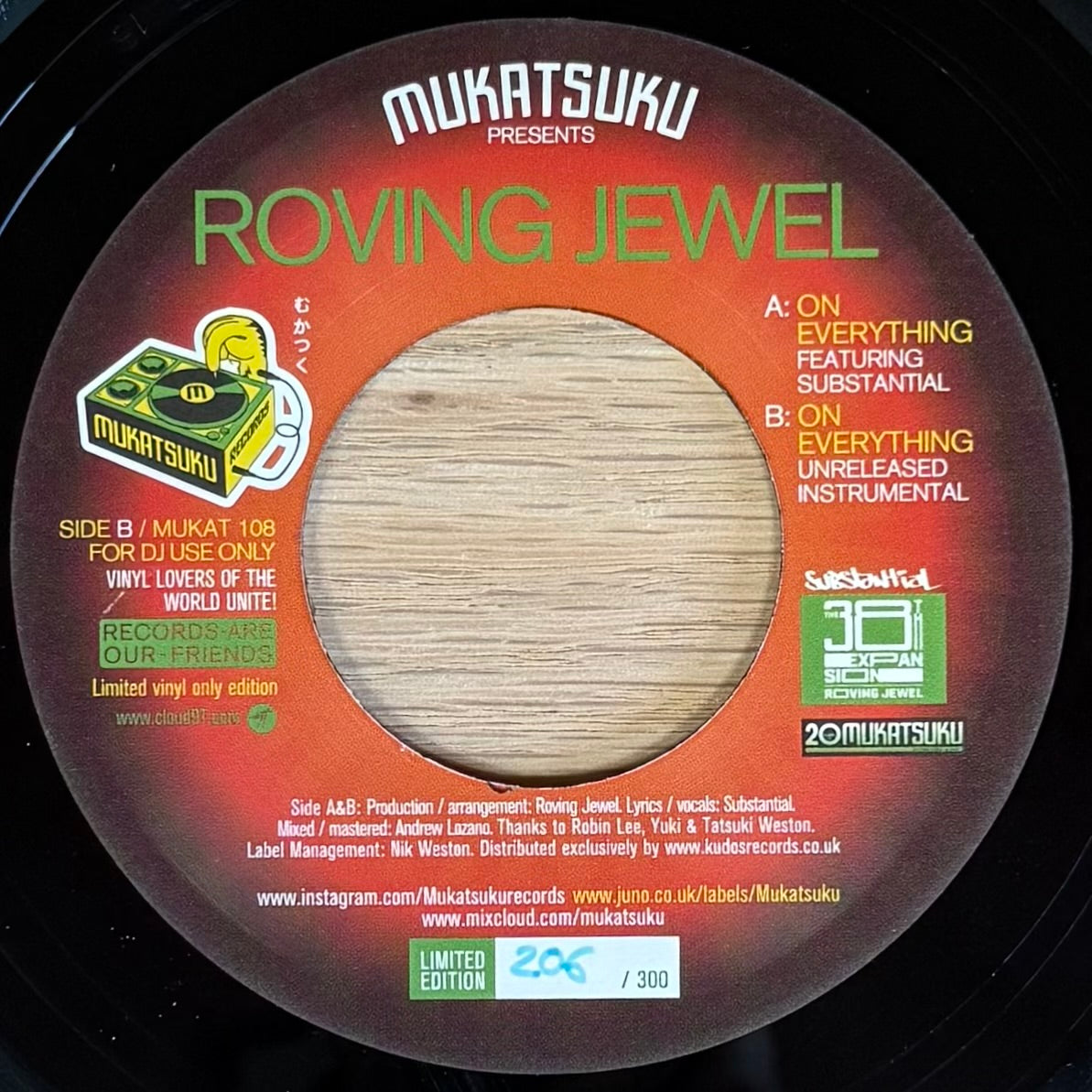 Roving Jewel - On Everything feat. Substantial b/w Inst (7")