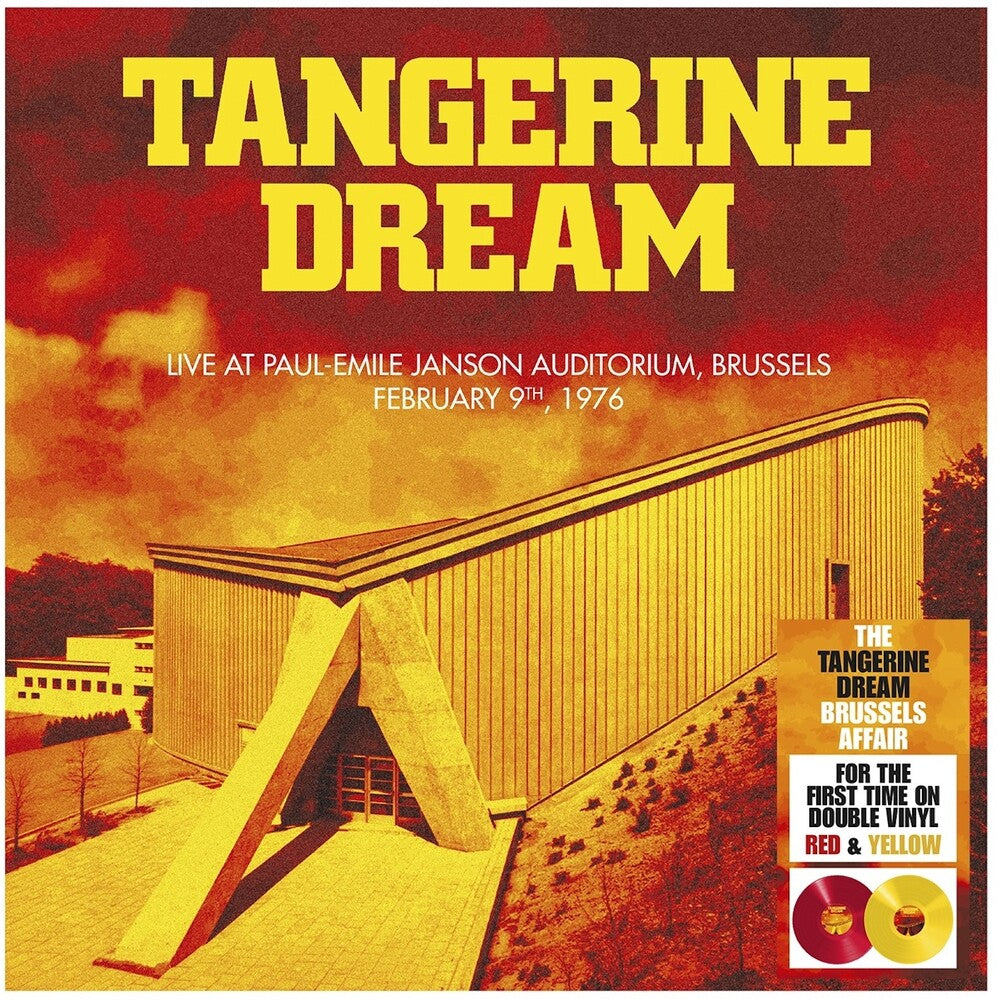 the album cover for Tangerine Dream - Brussels 1976 - Red/Yellow [Colored Vinyl] [Deluxe] (Gate)