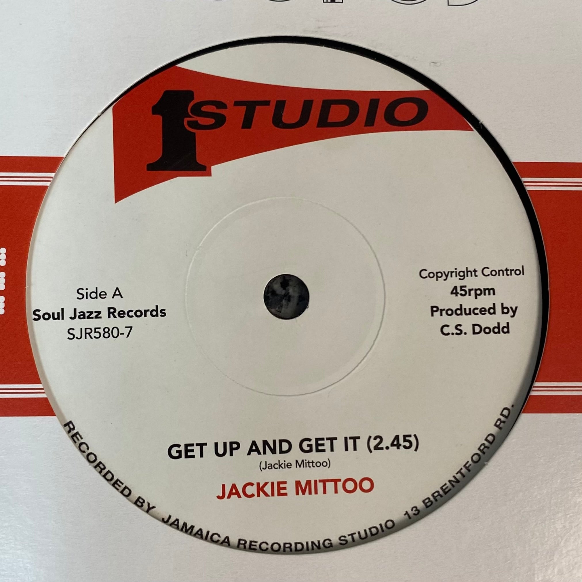 Jackie Mittoo - Get Up and Get It b/w Keep On Dancing (7")