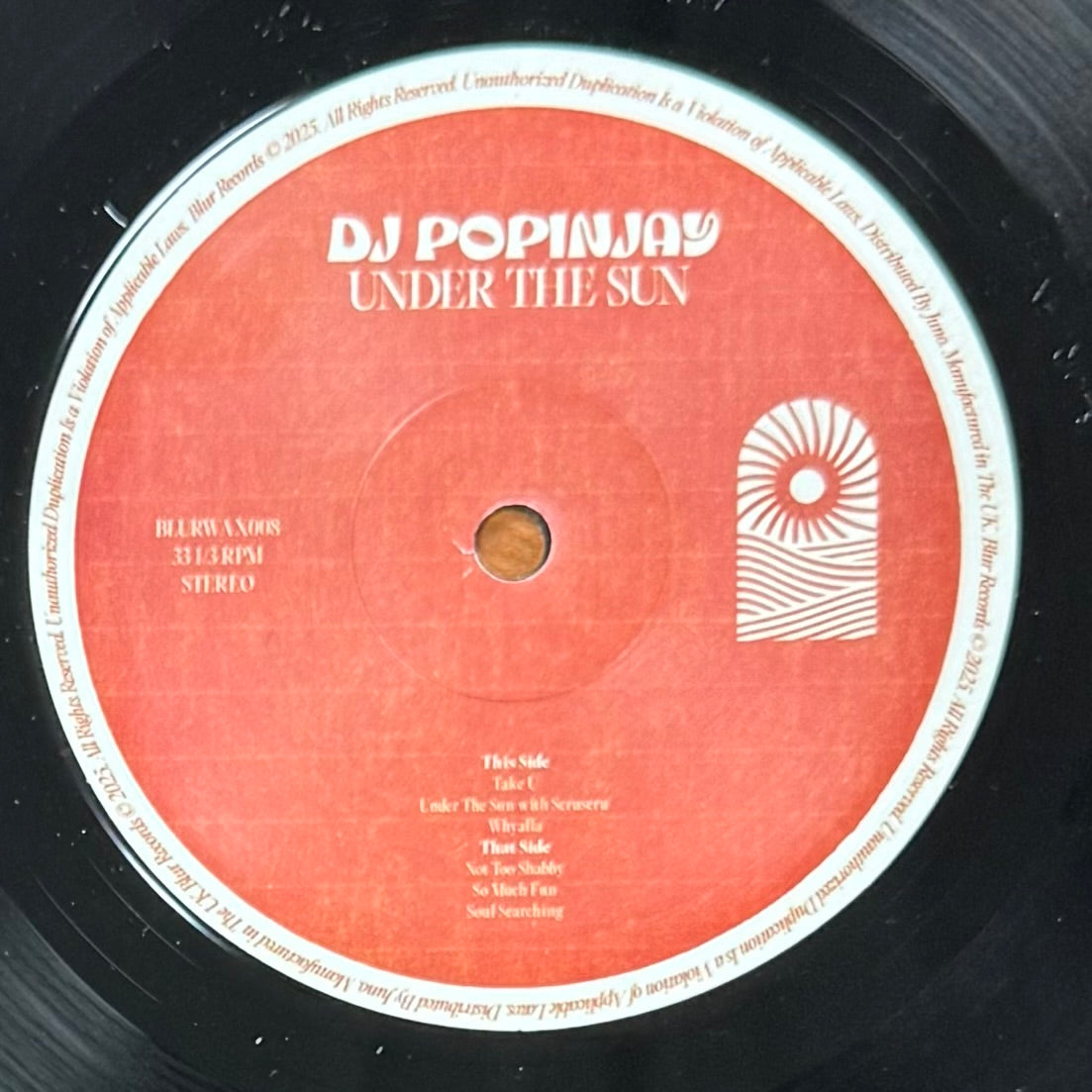 DJ Popinjay (aka Scrucru) - Under The Sun (12" EP)