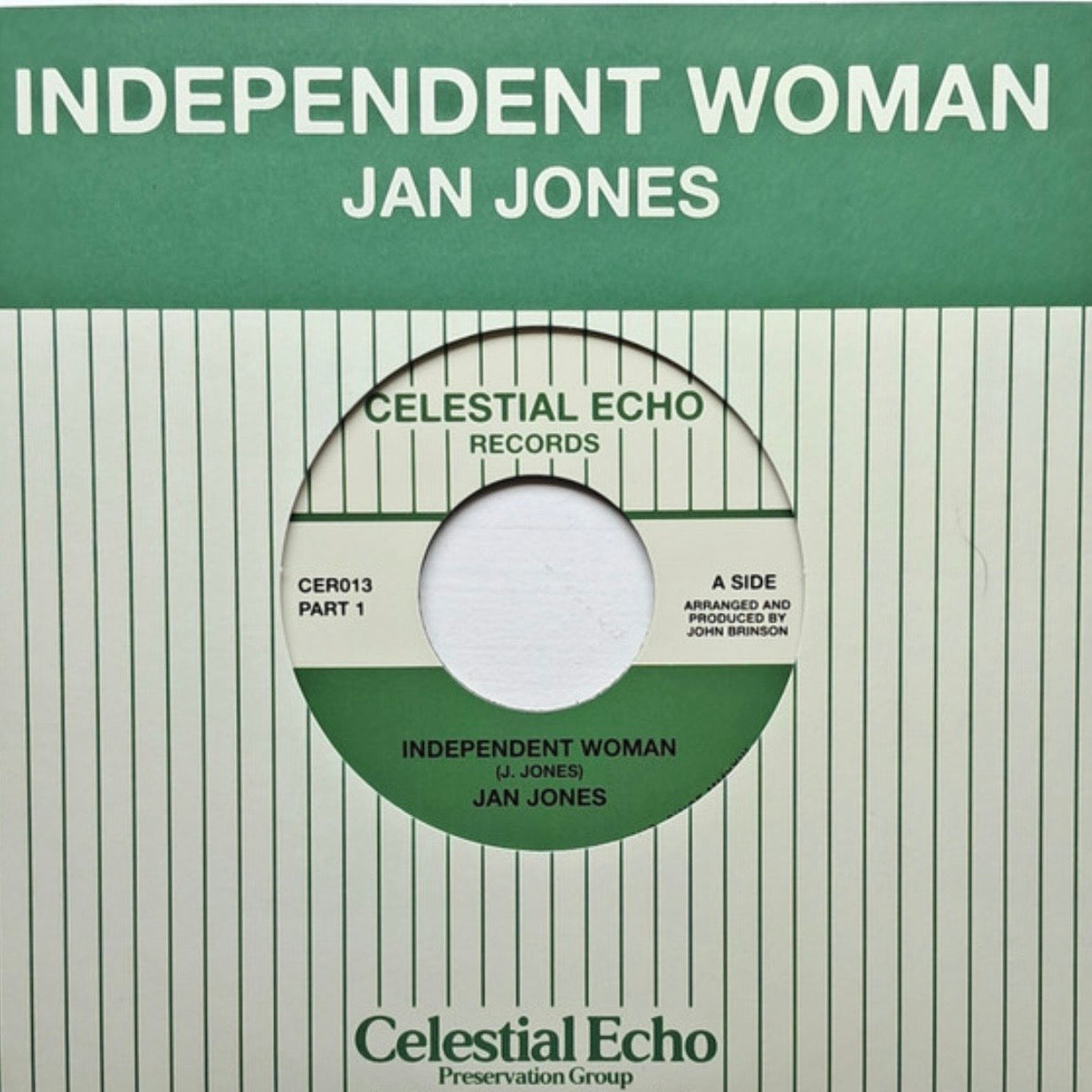 Jan Jones - Independent Woman b/w Long Mix (7")