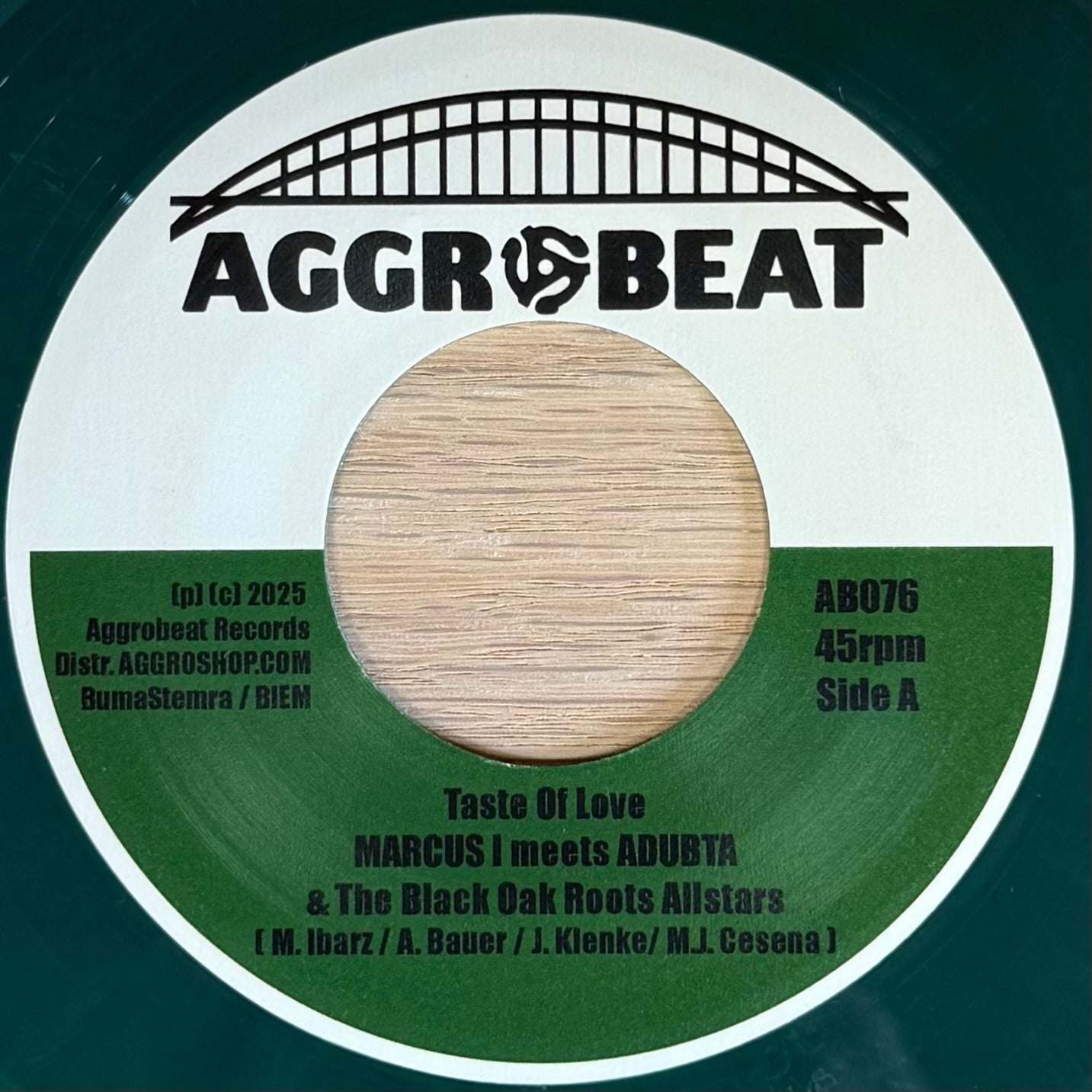 MARCUS I Meets aDUBta - Taste of Love b/w Taste of Dub (Green Vinyl) (7")
