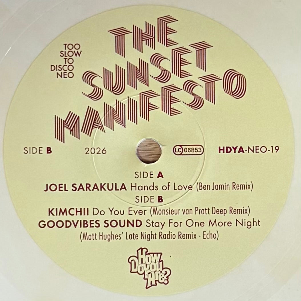 Joel Sarakula - Hands of Love (Remix) b/w Kimchii - Do You Ever (Remix) & Goodvibes Sound - Stay For One More Night (Remix) (7")
