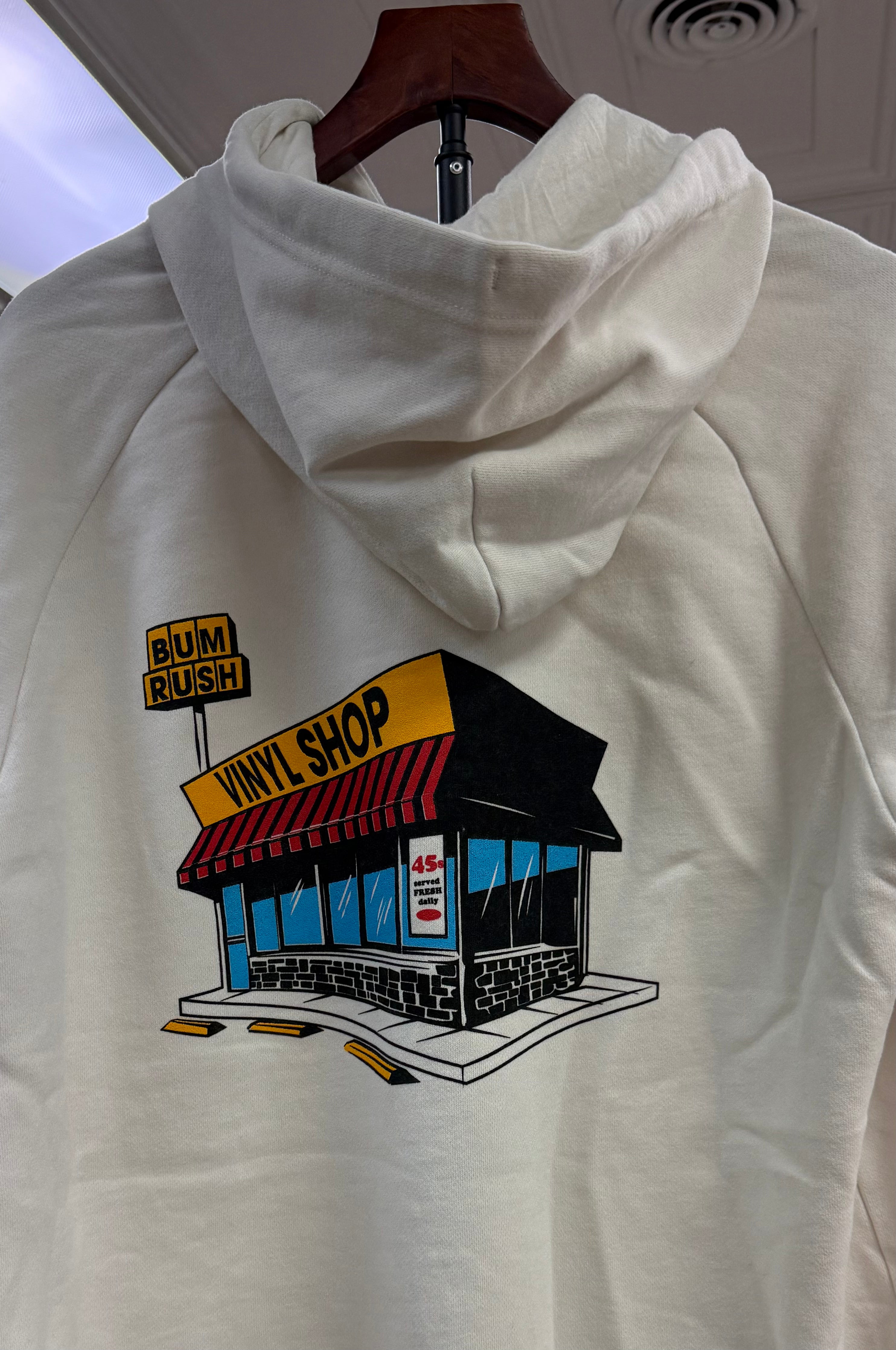 BUMRUSH Vinyl Shop - Shop Hoodie (Cream)