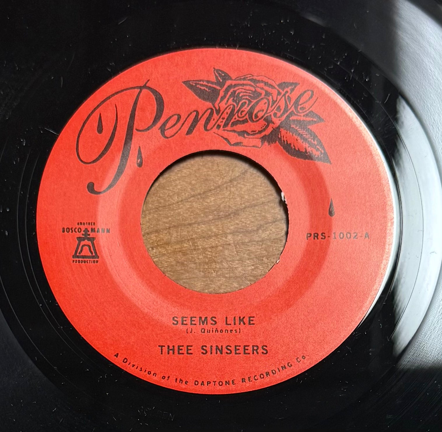 Thee Sinseers - Seems Like b/w Inst (7")