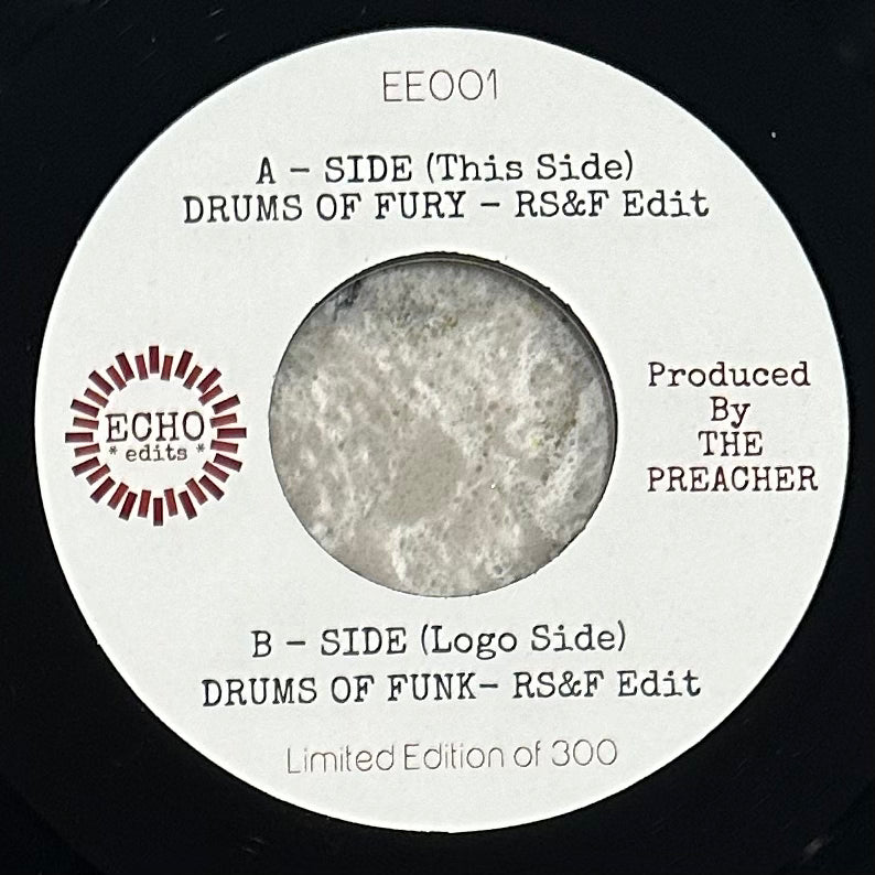 Echo Edits - Drums Of Fury b/w Drums Of Funk