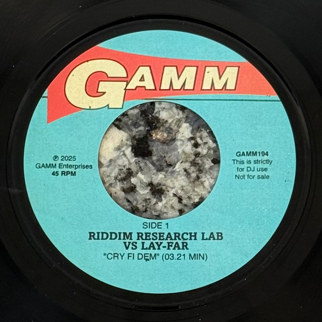 Riddim Research Lab vs. Lay-Far - Cry Fi Dem b/w Riddim Research Lab vs. Ant To Be - Cry Fi Dem