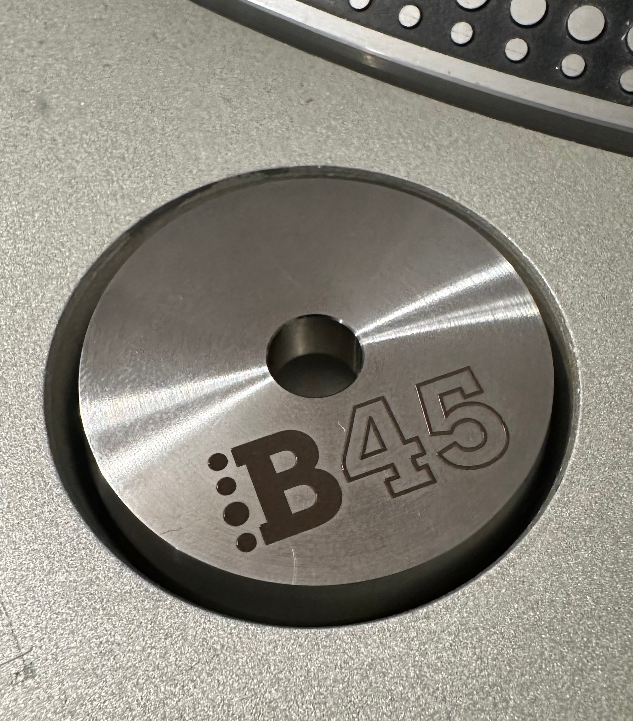 45 Adapter - B45 Logo - Sure Shot Model 8 - Stainless Steel