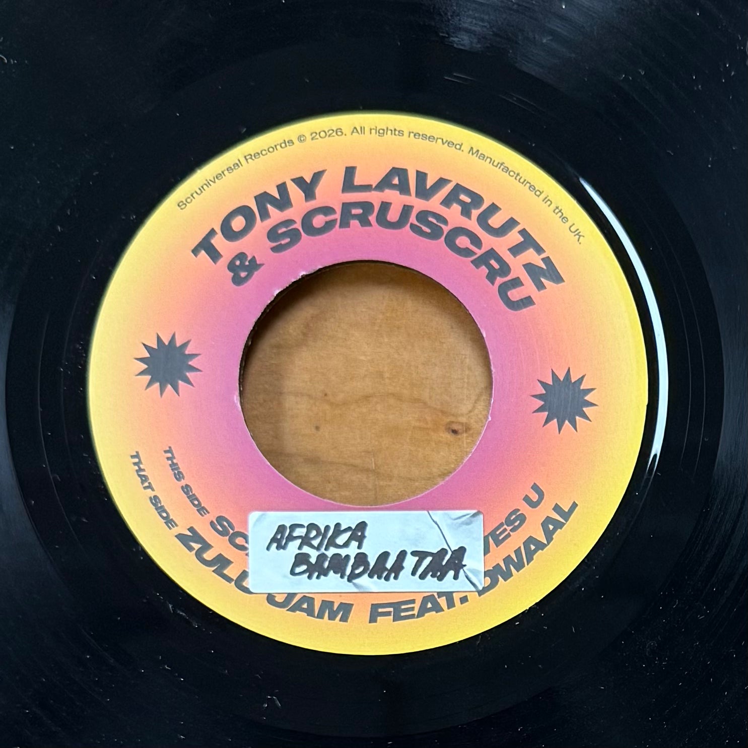Tony Lavrutz & Scruscru - Afrika Bambaataa b/w Zulu Jam (7")