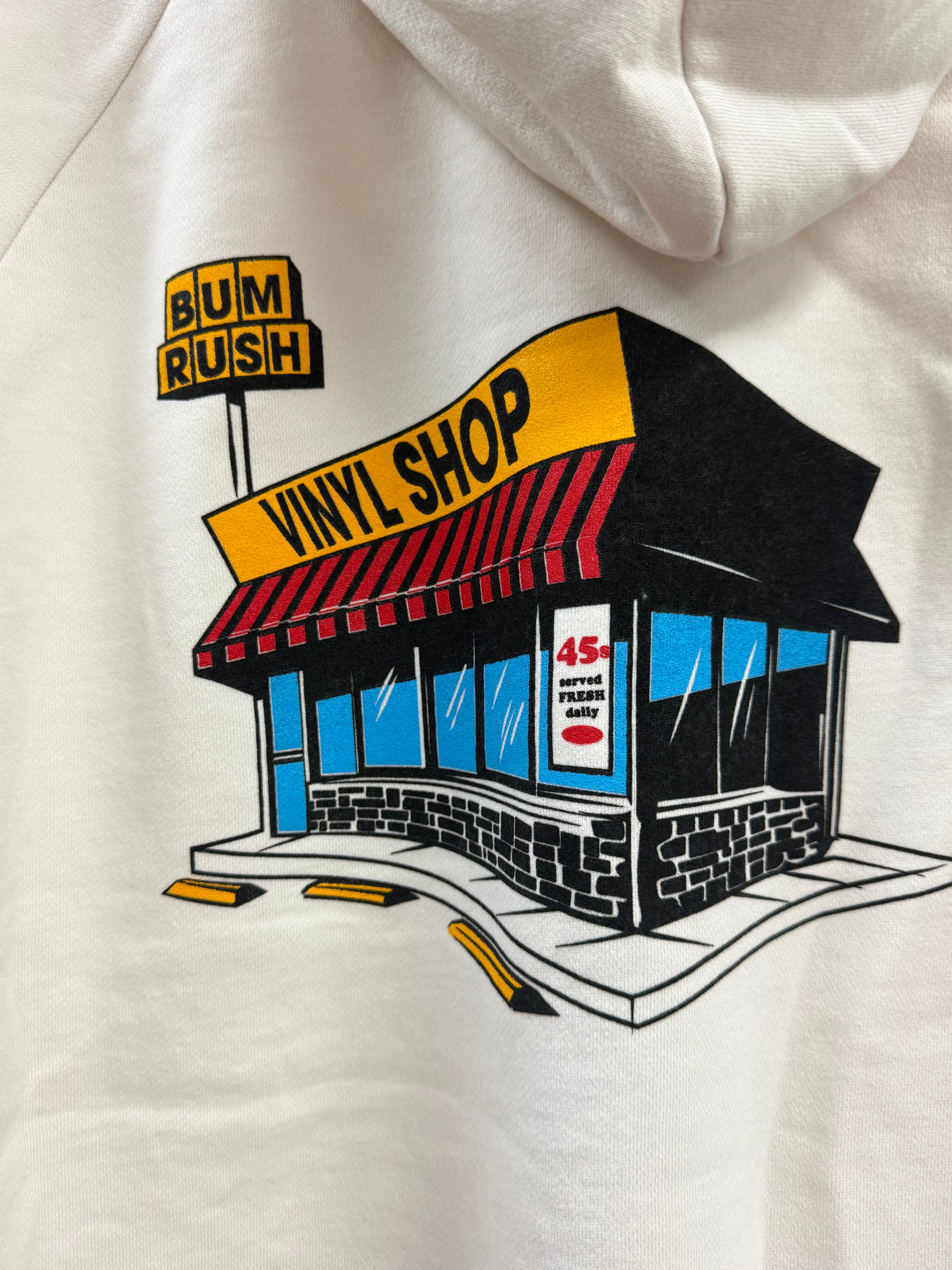 BUMRUSH Vinyl Shop - Shop Hoodie (Cream)