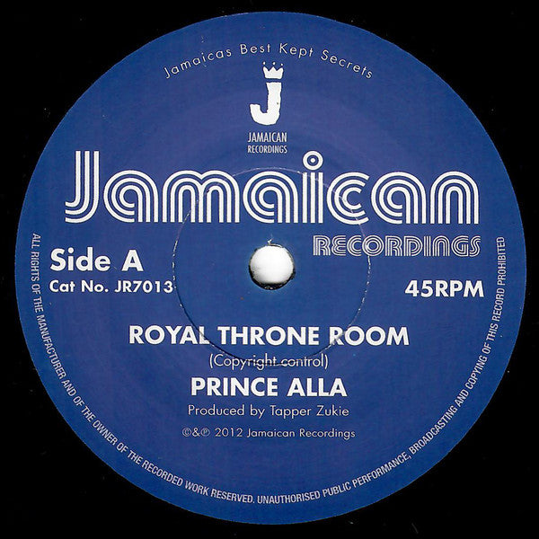 Prince Alla - Royal Throne Room b/w Hail Rastafari