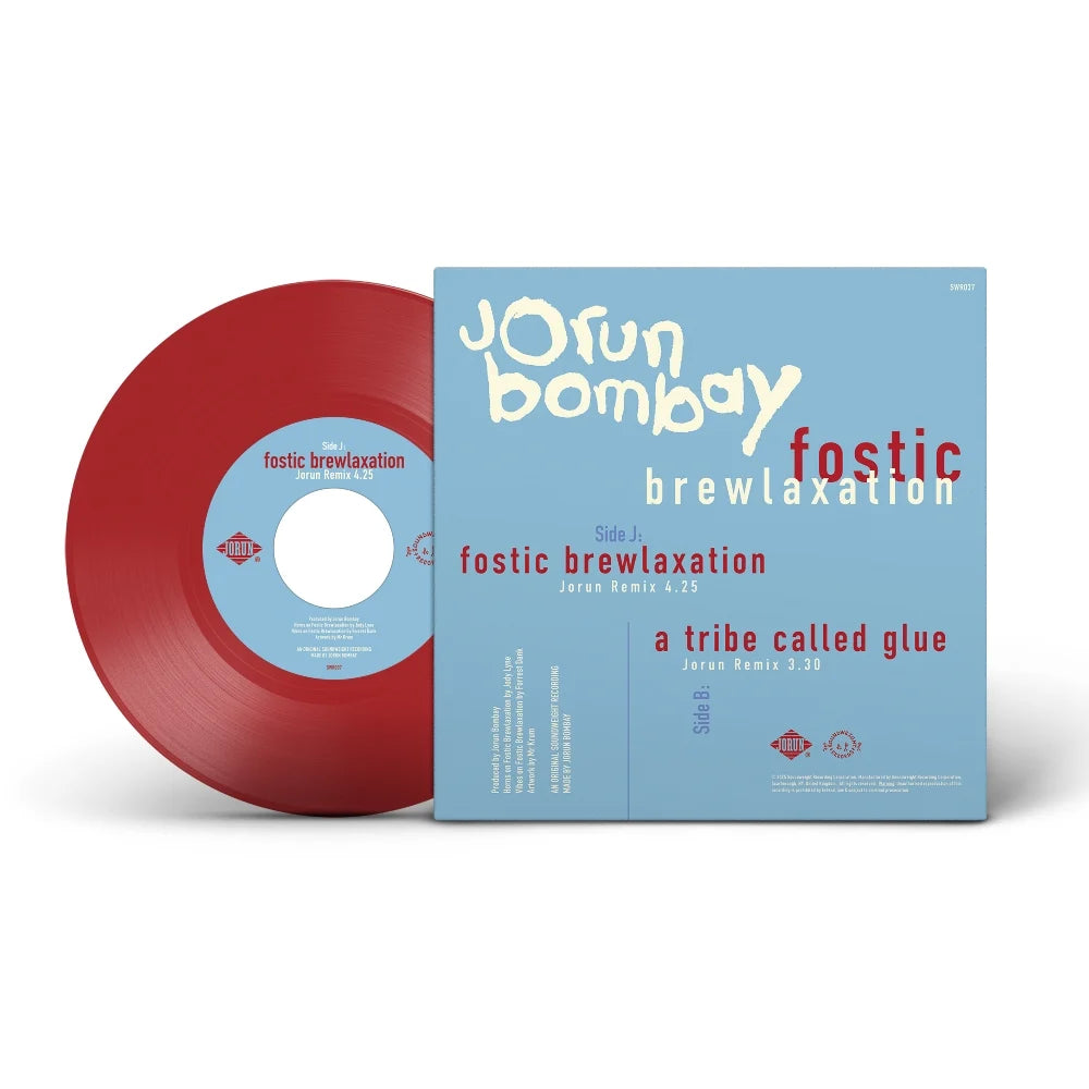 Jorun Bombay - Fostic Brewlaxation b/w A Tribe Called Glue (Red Vinyl) (7")