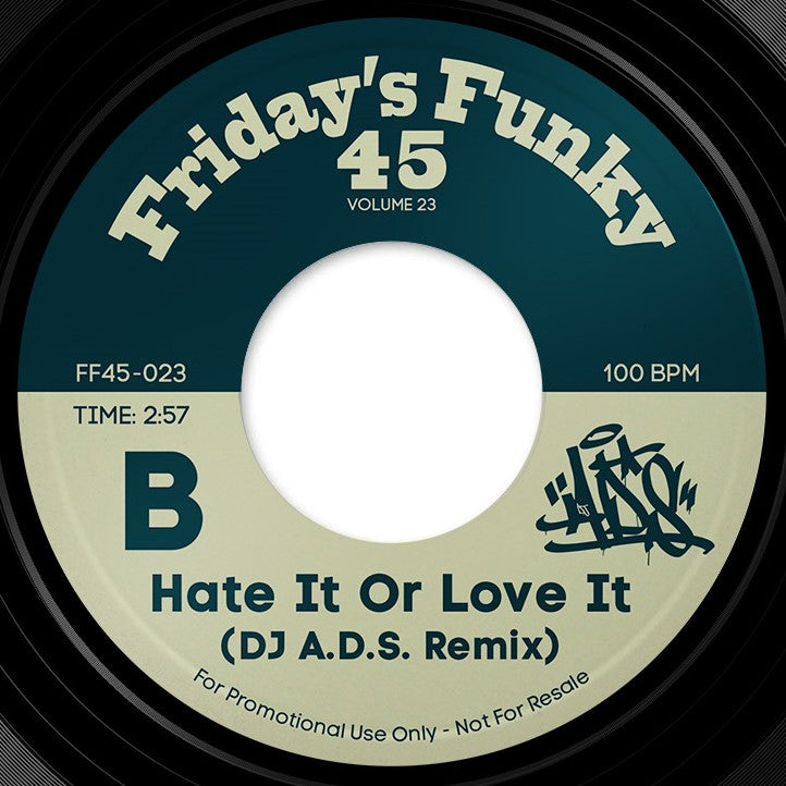 DJ A.D.S - 93 Til Infinity (Remix) b/w Hate It Or Love It (Remix)