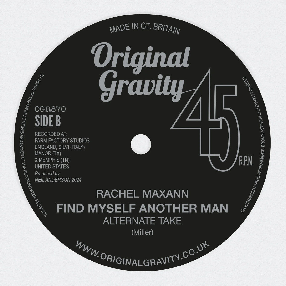 Rachel Maxann - All Of This And Nothing b/w Find Myself Another Man