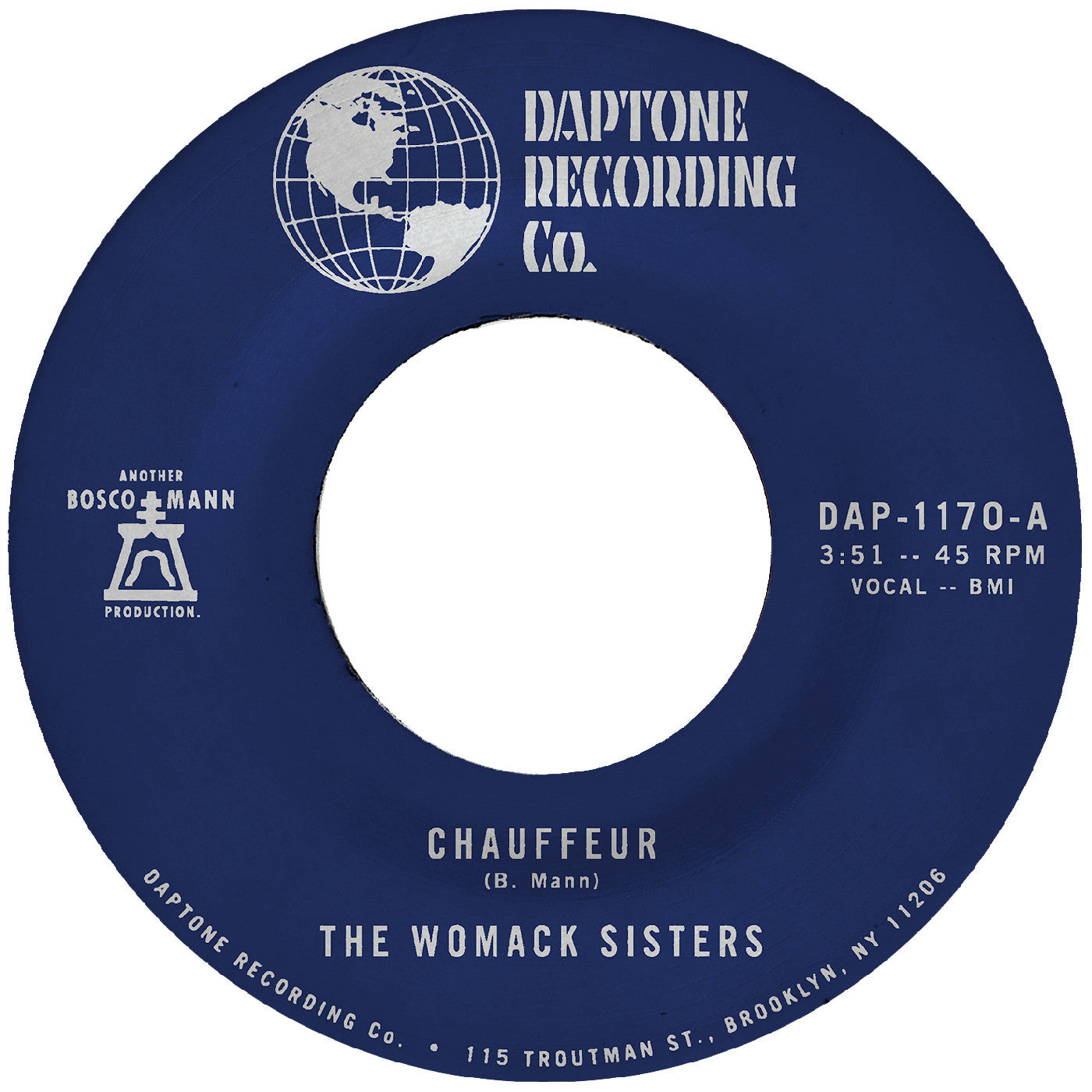 Womack Sisters, The - Chauffeur b/w Inst (7")