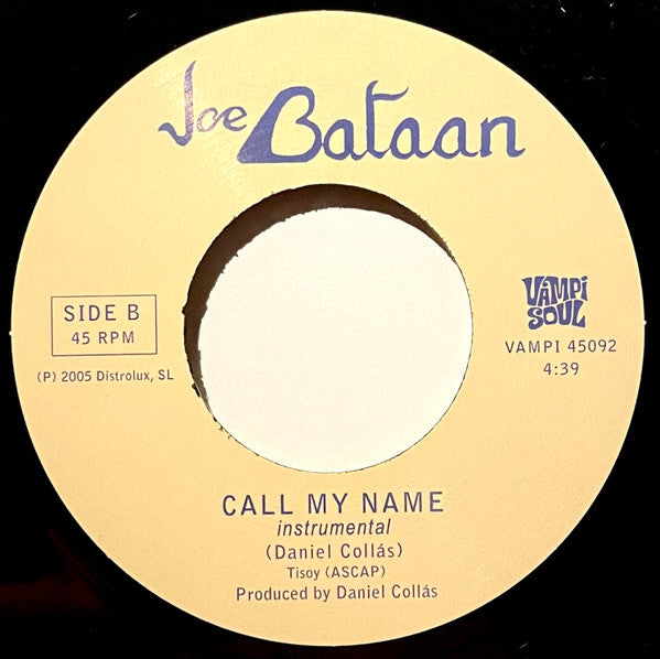 Joe Bataan - Call My Name b/w Inst