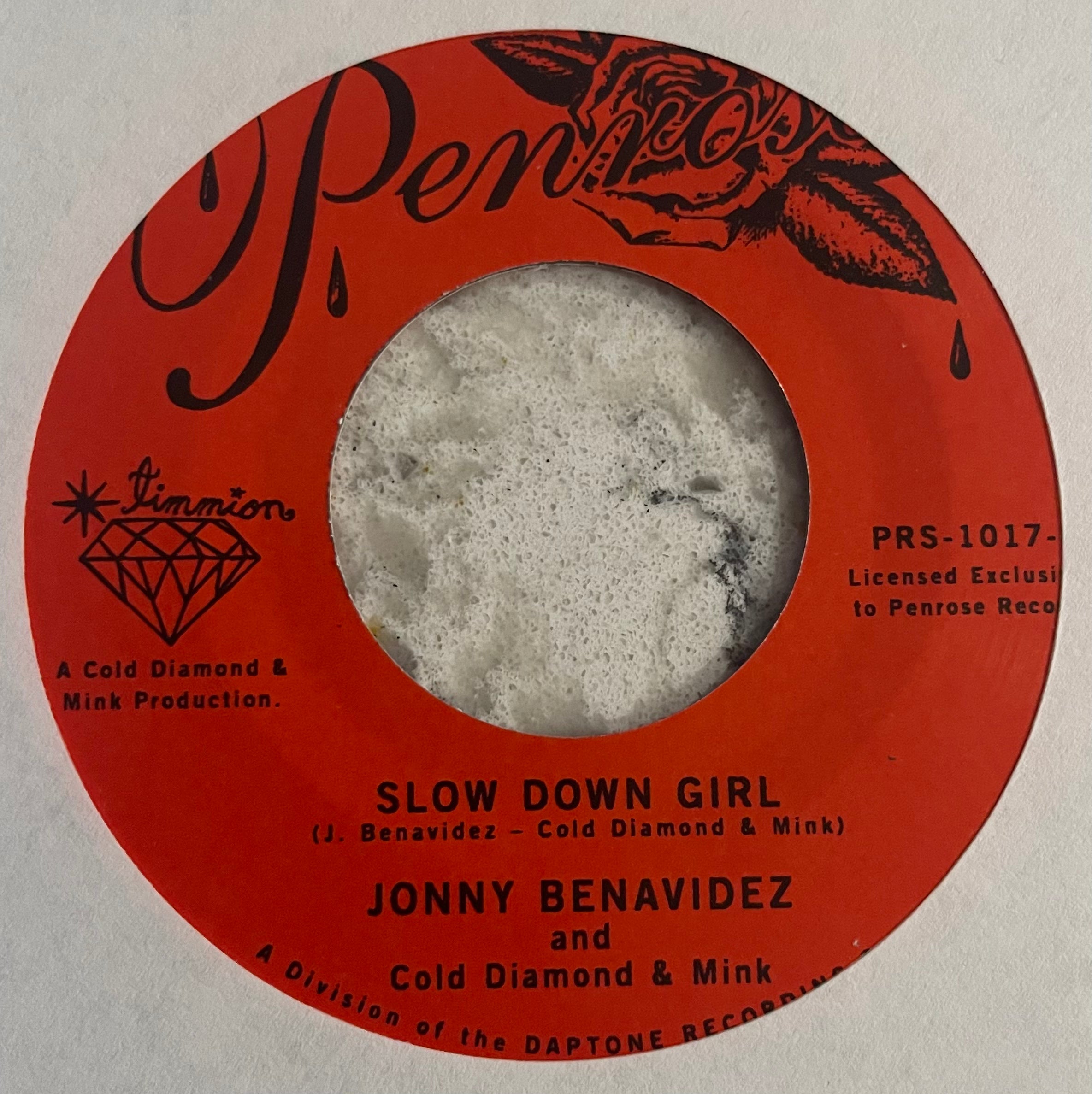 Jonny Benavidez - Somebody Cares b/w Slow Down Girl (Green Vinyl) (7")