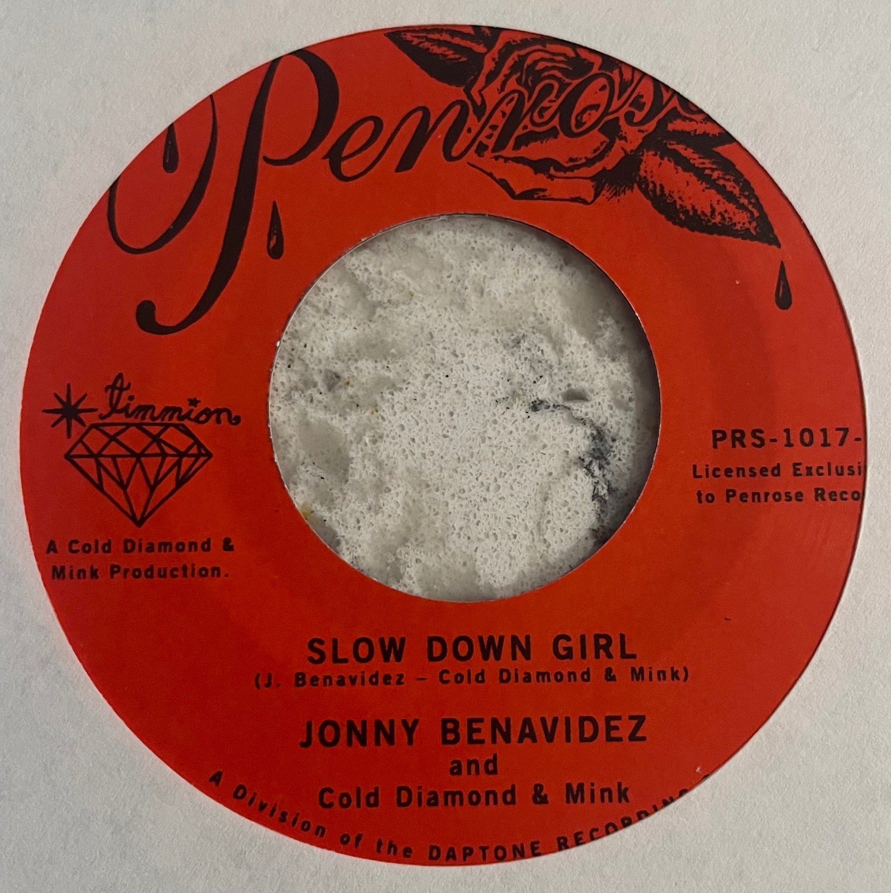 Jonny Benavidez - Somebody Cares b/w Slow Down Girl