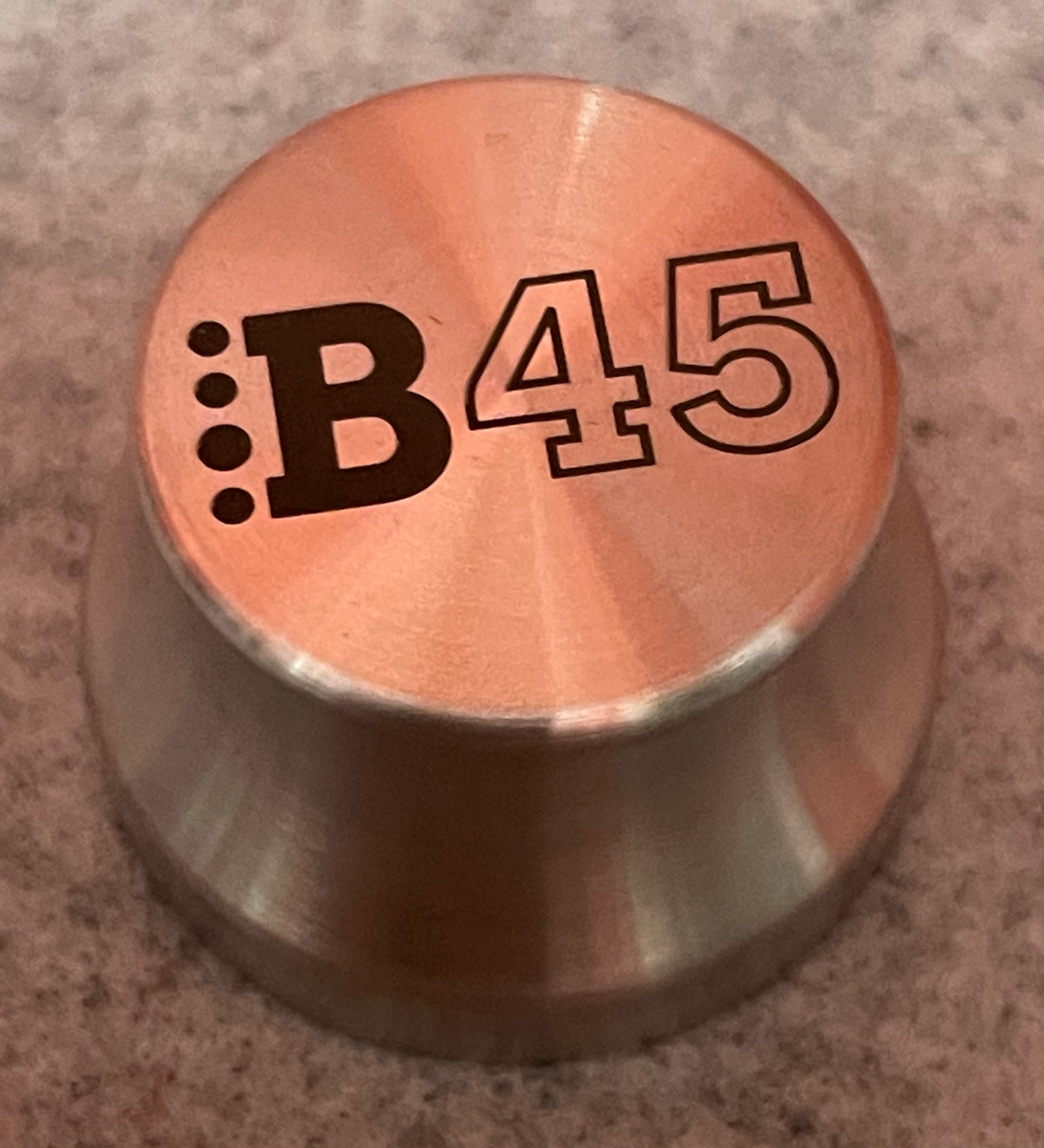 45 Adapter - B45 Logo - Sure Shot Model 1 - Stainless Steel